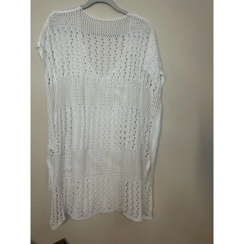 CUPSHE Bathing Suit Oversized Coverup Dress Knit White One Size - NWT NEW